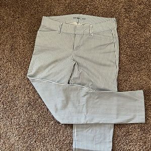 Navy Pinstripe Cropped Old Navy Pixie Wear-to-Work Pants